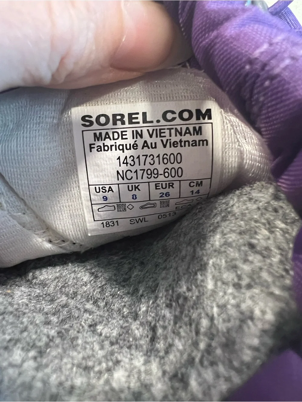 Sorel Kids Size 9 Toddler Pink Purple Waterproof Snow Winter Boots